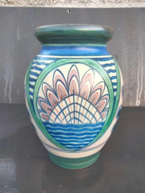 Art Deco 1920's Gouda Pottery  vase decor Damascus