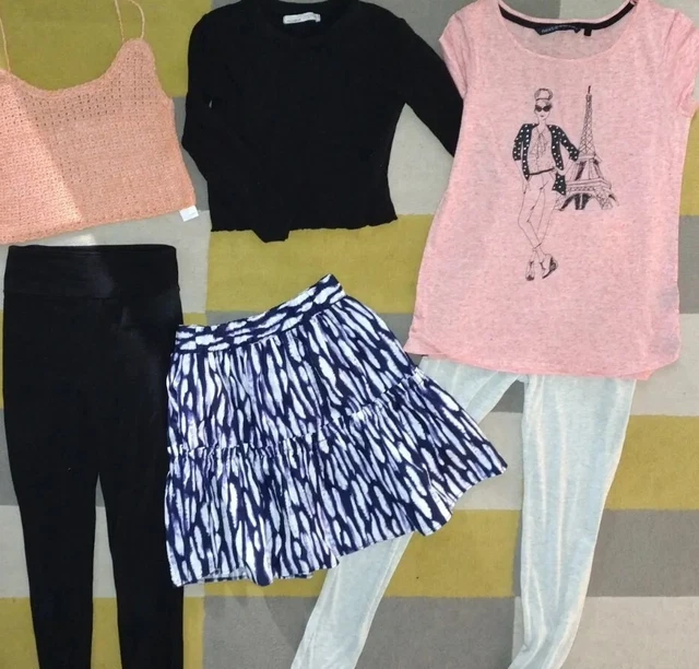 Pacchetto 2 leggings, 3 top e gonna donna/adolescente taglia 6