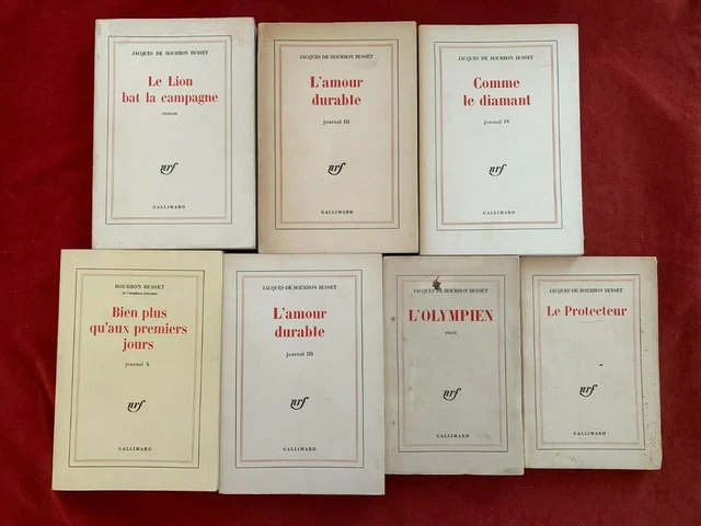 Litterature - Edition Gallimard - Lot De 7 Livres - De Bourbon Busset  - Eo 