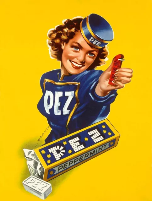 Vintage Pez Candy Ad Reproduction Metal Sign FREE SHIPPING