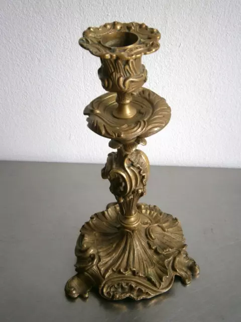 Candleholder Bronze Golden 19° S Pattern St Louis XV Rockery Chandelier 1kg Old