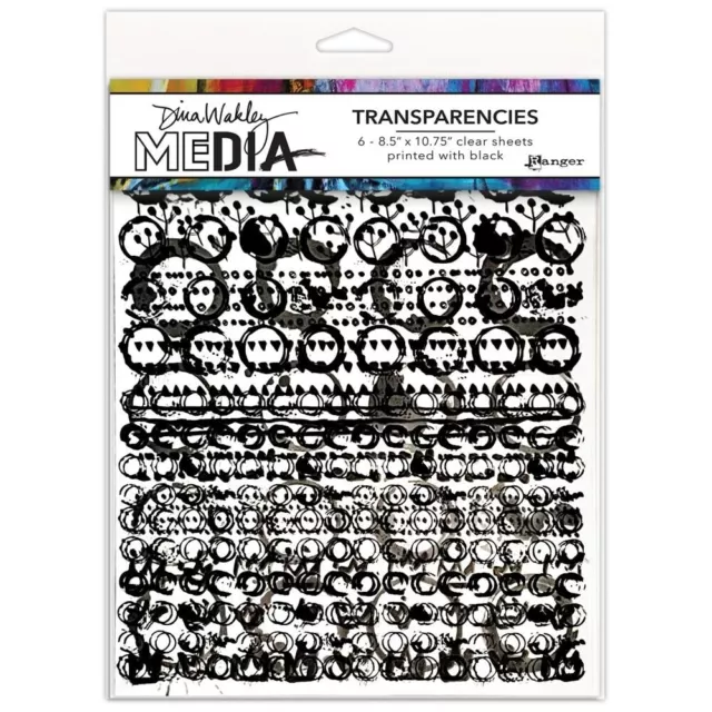 Dina Wakley Media Transparencies 8.5X10.75 2/Pkg-Abstract