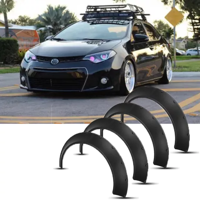 4.5" Car Fender Flares Flexible Durable Wide Wheel Arche Fit For Toyota Corolla