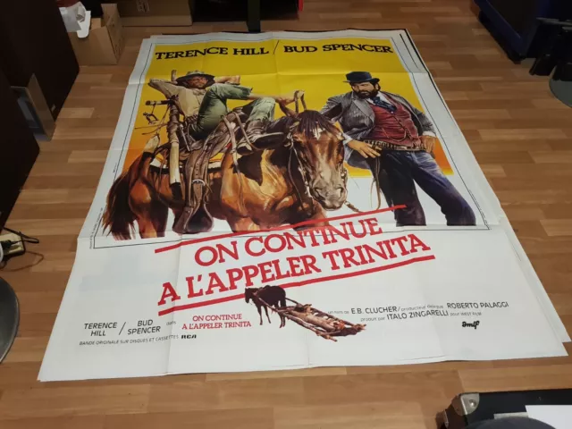 Affiche cinema 120x160 ON CONTINUE A L'APPELER TRINITA TERENCE HILL BUD SPENCER