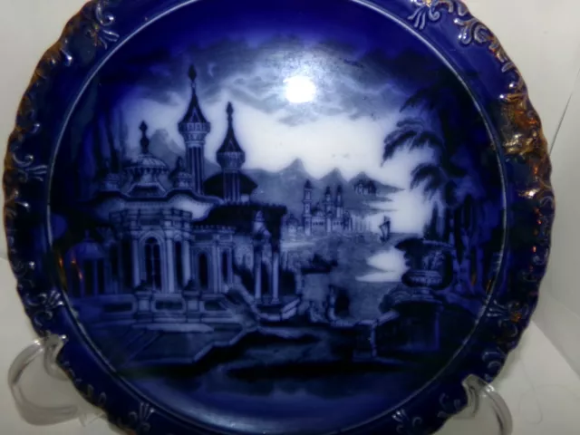 antique flow blue plate