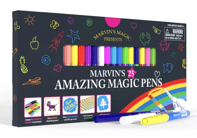 Metallic Pens with Six Cards, 10 Assorted Colouring Marker Pens for  Scrapbook