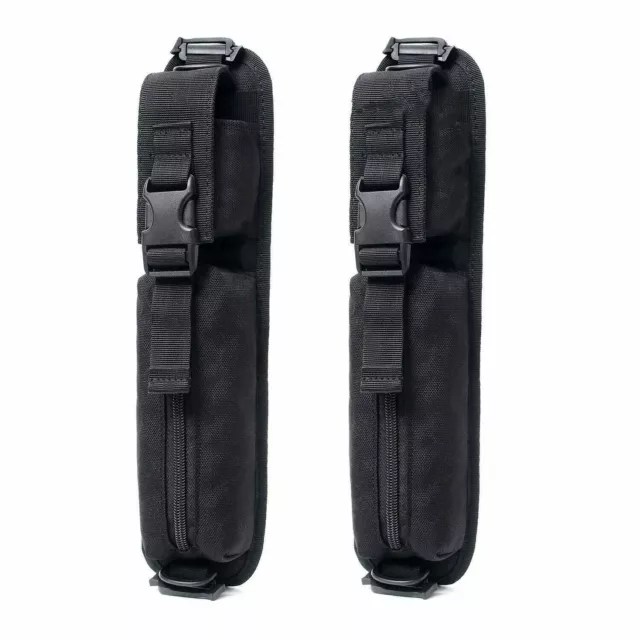 2pcs Sac À Dos Tactique Noir Bandoulière Sac Molle Accessoires Sac Set Pouch Bag