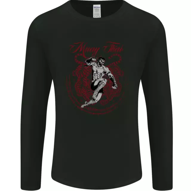 Maglietta a maniche lunghe Muay Thai Tiger Warrior MMA arti marziali da uomo