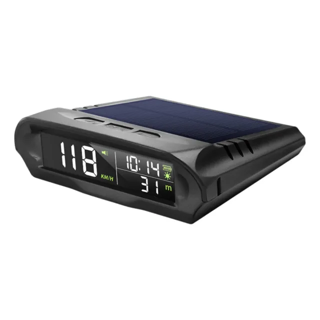 Wireless Solar Car GPS Speedometer Digital HUD MPH KMH Head Up Display Universal