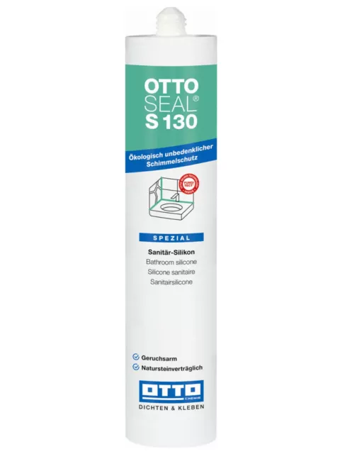 Ottoseal S130 Baldosas & Piedra Natural Silicona 310ML Sanitaria Para Baño & Wc