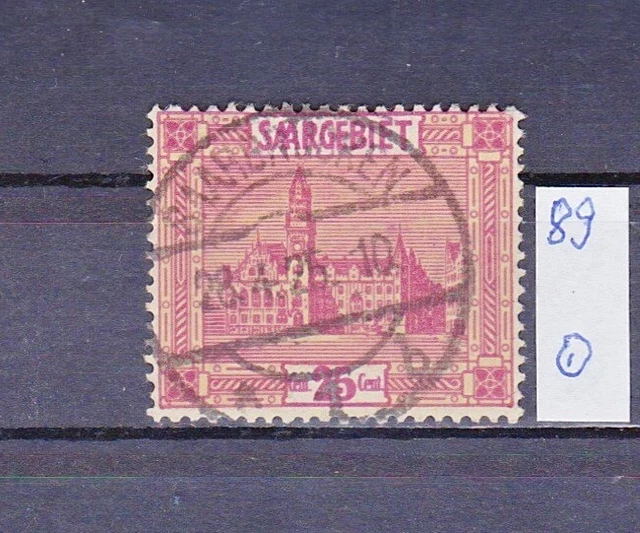 saargebiet bis 1934: Mi. Nr. 89 gestempelt