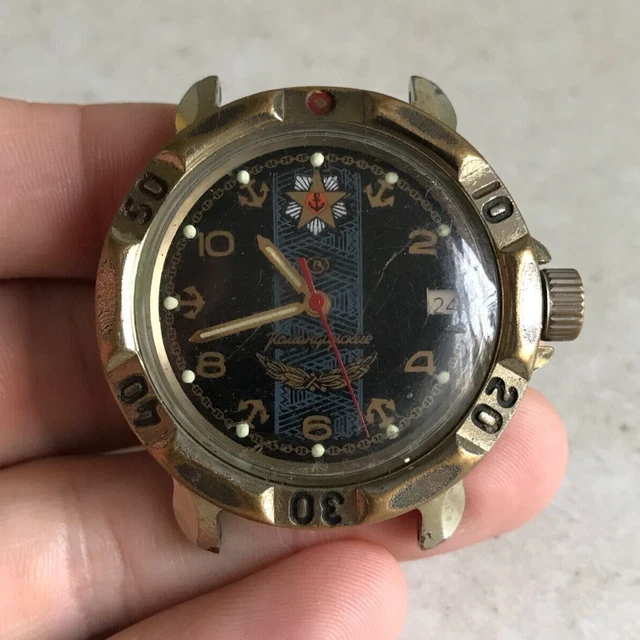 Orologio Vostok Komandirskie Wostok Orologio da polso vintage URSS Raro...