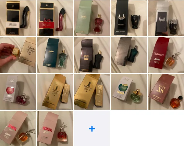 miniatures de parfum de collection Nina Ricci Herrera JP Gaultier Paco Rabanne