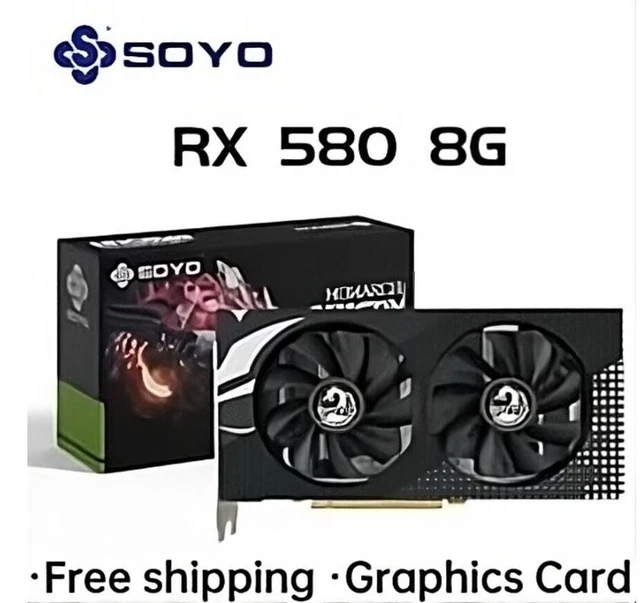 SOYO RX580 8GB GDDR5 AMD Radeon RX 580 8GB Gaming PCIE .0x16 HDMI ...