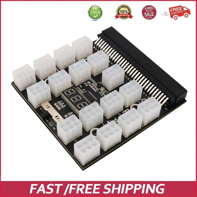 12V ATX 17x 6Pin Power Supply Breakout Board for Ethereum ETH BTC Mining Miner -