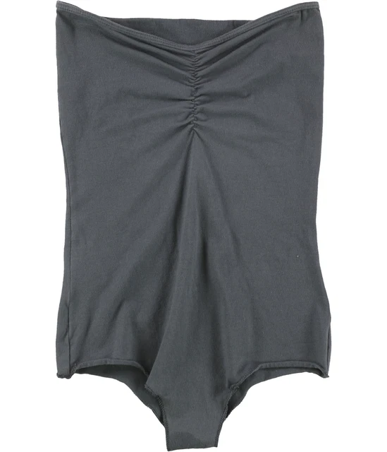 Tags Weekly Girls Strapless Bodysuit Jumpsuit, Grey, L