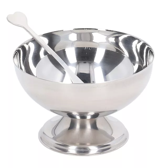 Durable Dessert Cup Set - 5 Stainless Steel Ice Cream Bowls for Everyday Use