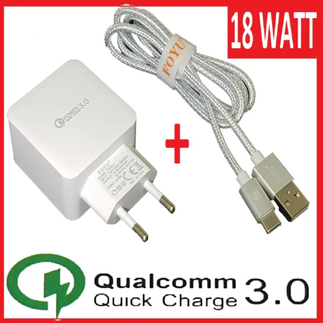 ✅ CARICABATTERIA CAVO USB Type C FAST PER HUAWEI MOTOROLA CARICATORE SAMSUNG