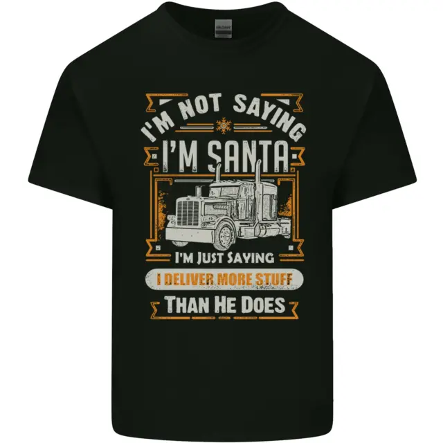 T-shirt top da uomo cotone autista consegna Im Not Babbo Natale