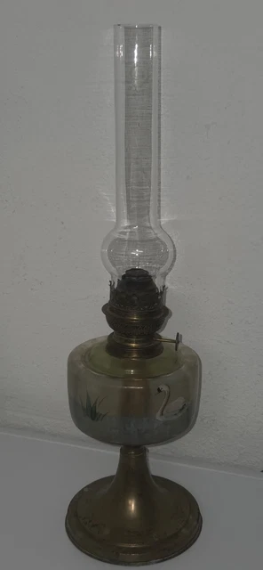 ANCIENNE LAMPE À pétrole laiton EUR 50,00 - PicClick FR