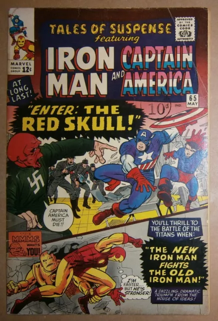 Tales of Suspense #65 Key  1st Silver Age Red Skull Marvel Comics VG/FN