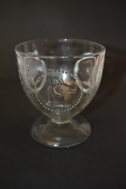 EAPG Pattern Glass Horsehead Medallion Open Sugar Bowl Portland Glass 1870s