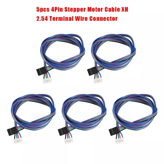 Reliable Performance 5x 4Pin Stepper Motor Cable XH2 54 Terminal Wire Connector