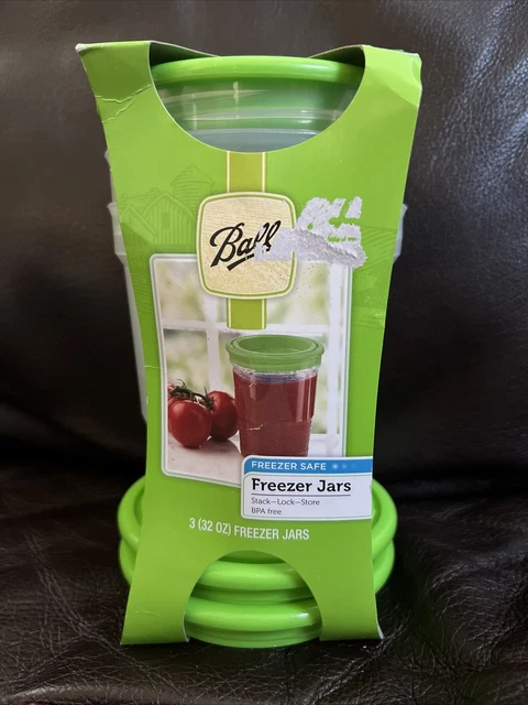 Ball 32 oz Freezer Safe Jars Stack Lock Store Quart Jar Set of 3 BPA Free Jars Ball 32 oz Freezer Safe Jars Stack Lock Store Quart Jar Set of 3 BPA Free Jars