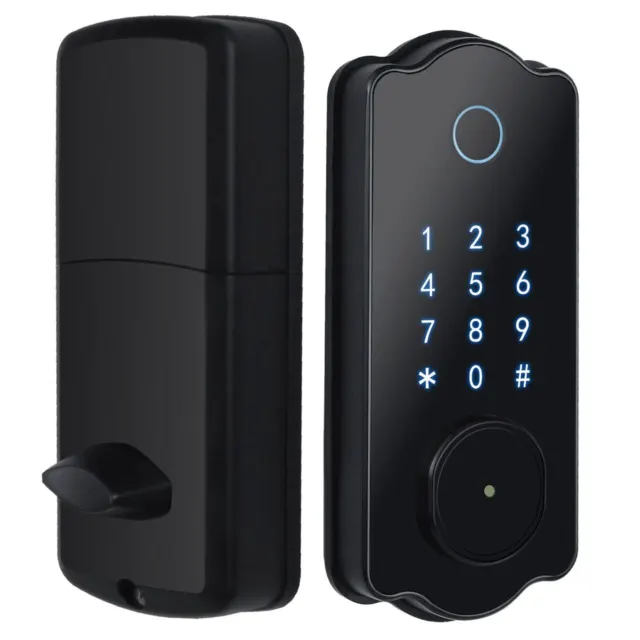 5 in 1 Smart Door Lock Deadbolt Fingerprint Touch/IC Card/Keypads/App/Keys