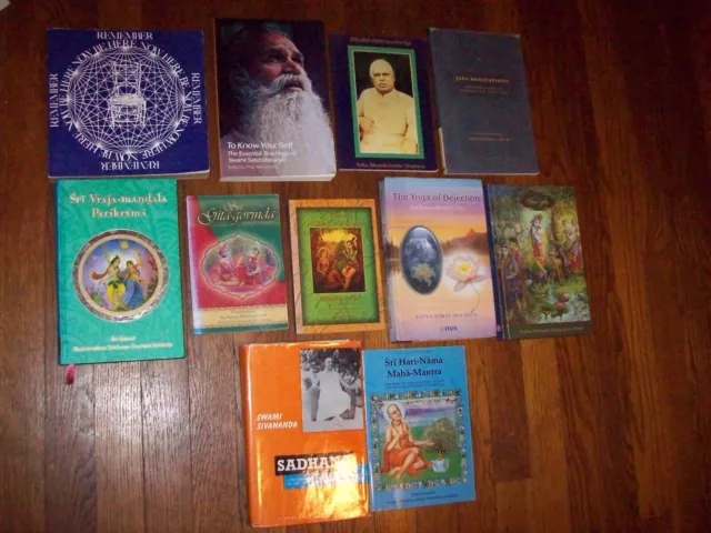 Vintage Rare Indian Religious Books Ram Dass Swami Sadhana mystic Krishnamurti