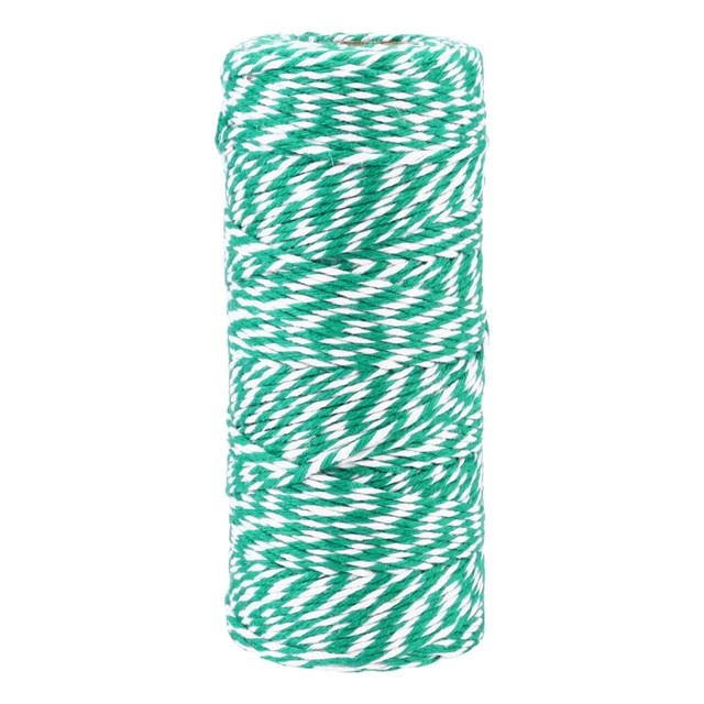 1 rollo 100 m cuerda bicolor Cotton Twines cuerdas cable envoltura regalo