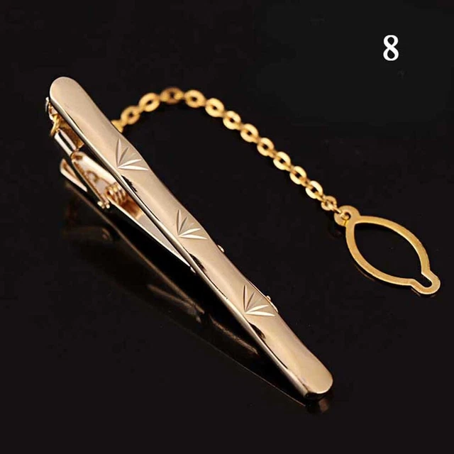 Clip Cravatta Colore 8 Clip Short Pin Fibbia Uomo Gioielli Classici Business