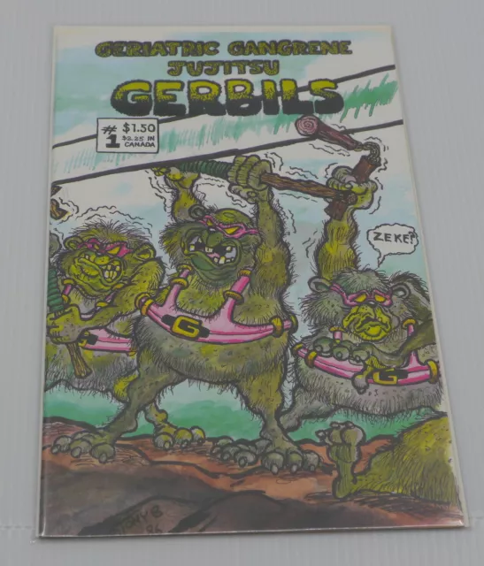 GERIATRIC GANGRENE JUJITSU GERBILS COMIC BOOK No. 1, 1986, PLANET X