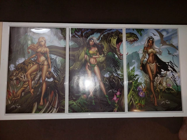Uncanny X-Men #12 J Scott Campbell Virgin Connecting Cover Set Signed COA
