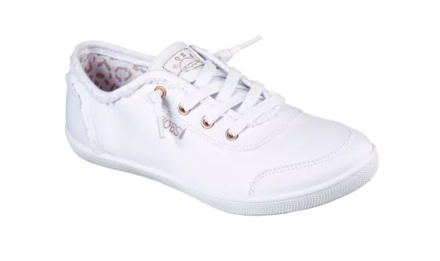 SKECHERS LADIES BOBS B Cute Slip on Sneaker Shoes (White , Size 8.5 ...