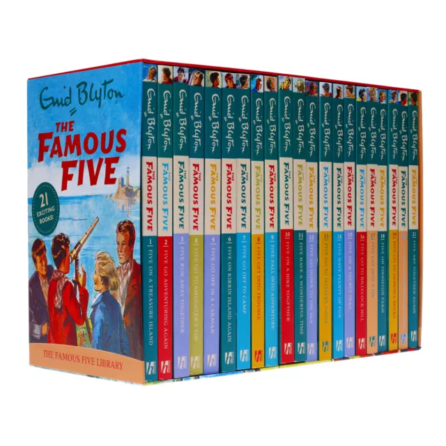 Famous Five 21 Books Box Set by Enid Blyton - Ages 9-14 - Paperback