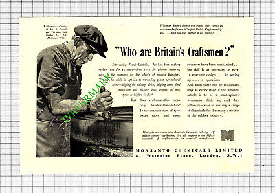 1951 CUTTING Frank Cantello Avon India Rubber Co Melksham Wiltshire Monsanto 
