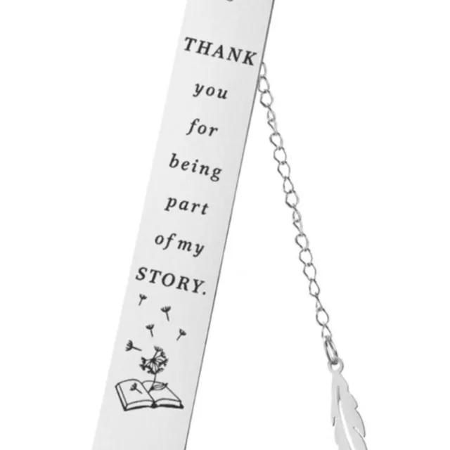 Graduation Perfect Gift Teacher Pendants Stainless Steel Book Clip Bookmark