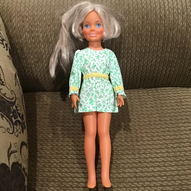 1971 IDEAL POSIN' Brandi Grow Hair Doll Crissy Friend 18” Orig Swimsuit