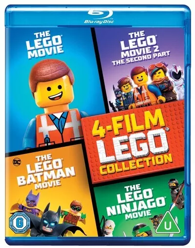 LEGO Blu-ray set: The LEGO Movie, Lego Batman Movie, Lego Ninjago +3  minifigures