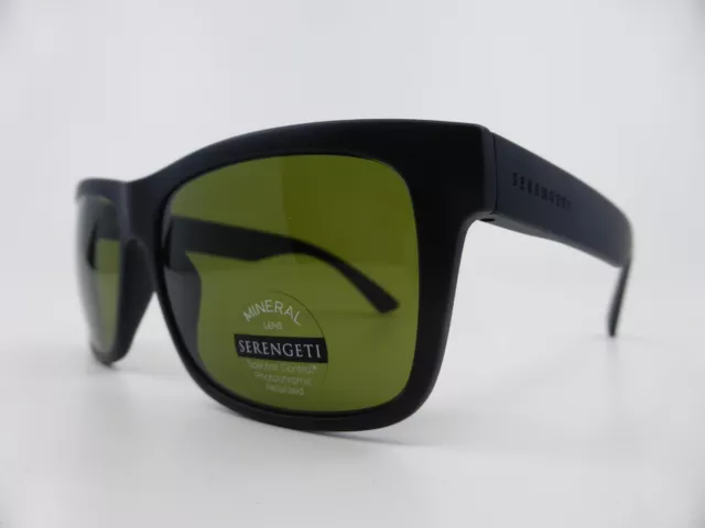 Serengeti Sunglasses POSITANO 8370 Matte Black - Polarised 555NM Mineral Lenses