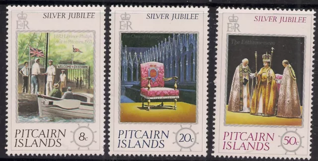 Pitcairn Islands 1977 QE2 Set Silver jubilee SG 171 - 173 Umm ( B899