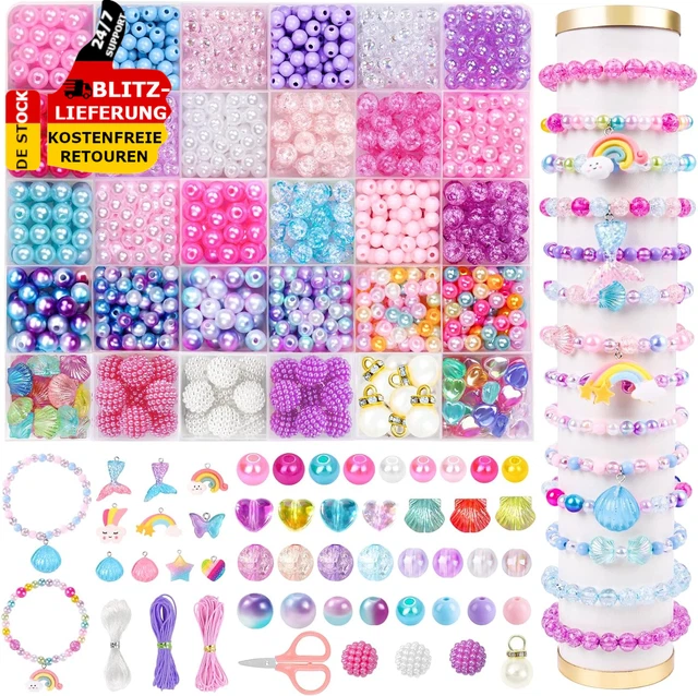 660 Stück Blumen Perlen 6mm - Bastelperlen Aus Polymer Clay Für Schmuck