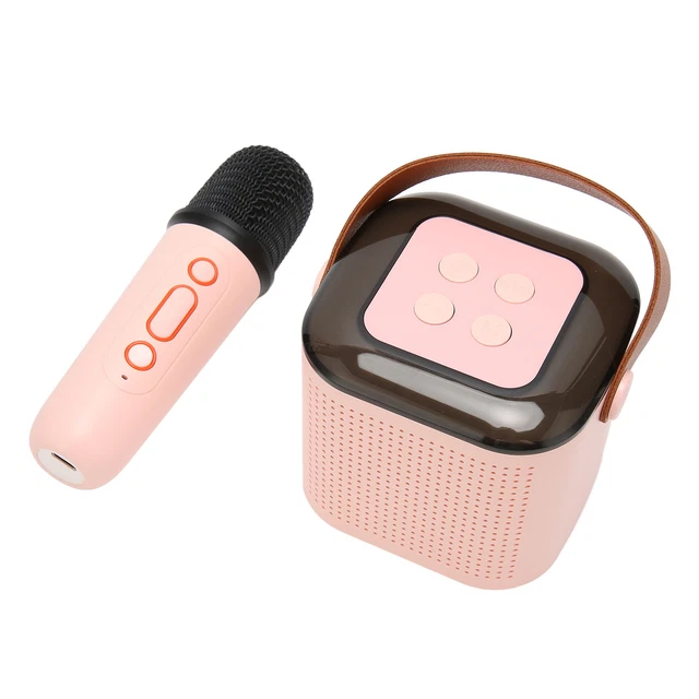 ()Karaoke Machine Exquisite Portable RGB Light Speaker Microphone Set For