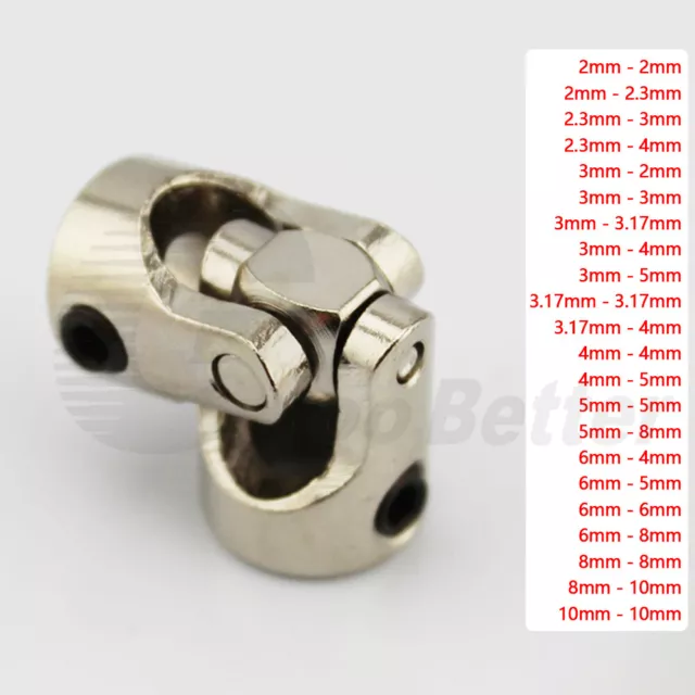 Metal Steel Universal Shaft Coupling Joint Coupler for RC Model Toy Car Boat DIY