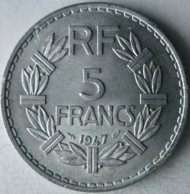 1947 FRANCE 5 FRANCS - High Quality Collectible Coin - FREE SHIP - Bin #30