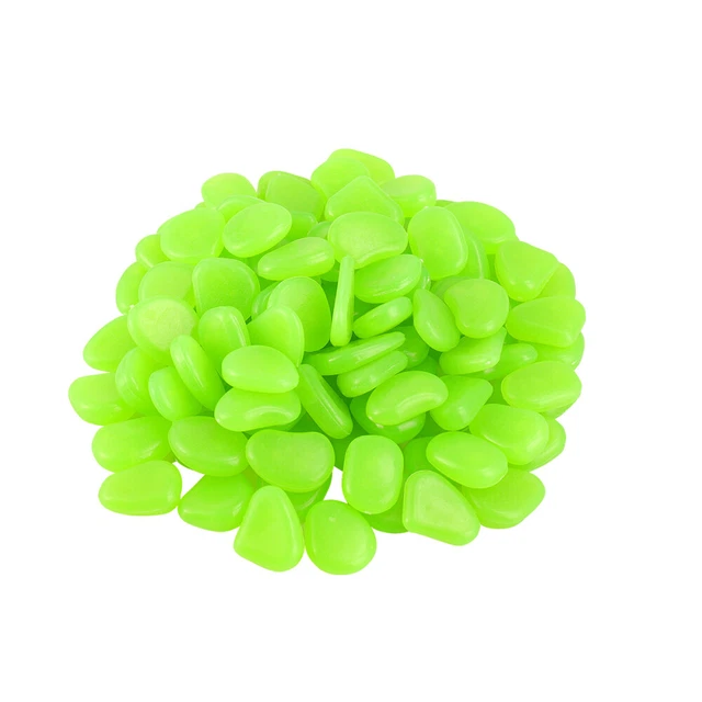 Toyvian 100 pz ciottoli luminosi ciottoli pietre brillano nella ghiaia scura per