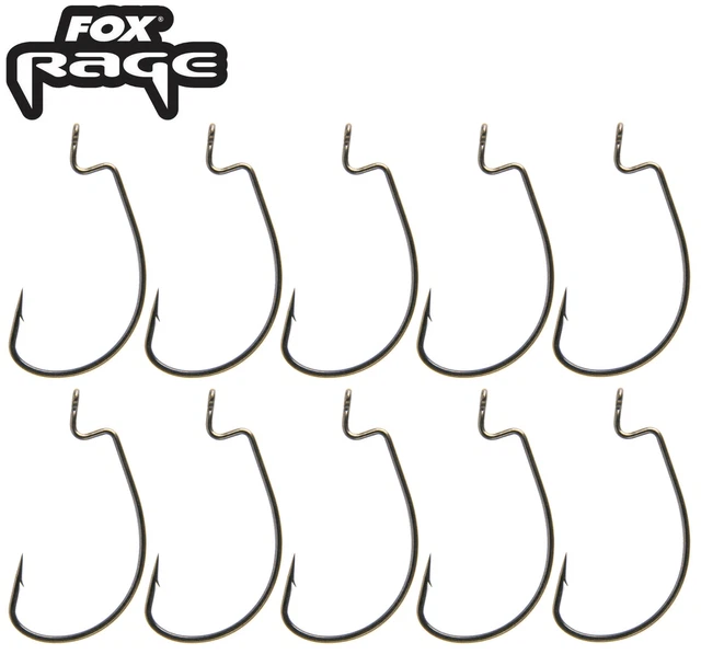 Fox Rage Offset Armapoint Haken - 10 Offsethaken, Angelhaken, Raubfischhaken