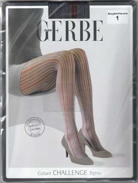 Collant GERBE CHALLENGE Bruyère/Havane. 2 tailles. Limited Edition tights.