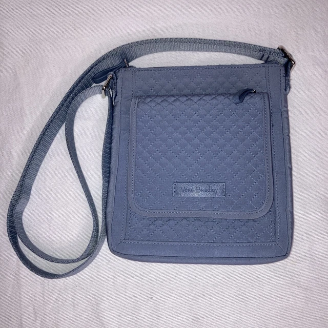 Vera Bradley Iconic Mini Hipster Crossbody Gray RFID 6.5”x8” NWOT Floral Lining